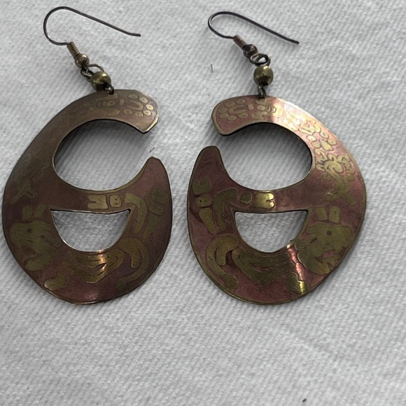 Mixed metal Dangling Earrings - Picture 6 of 8